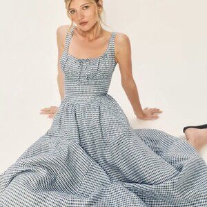 Reformation Balia Linen Midi Dress